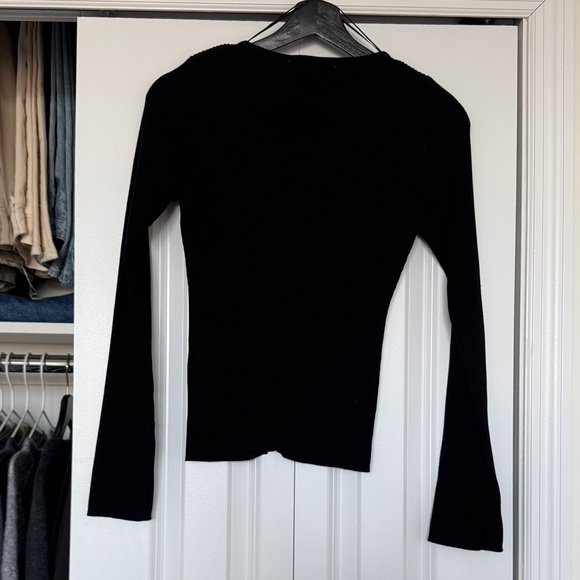 Zara Black Ribbed Cardigan - Picture 6 of 6